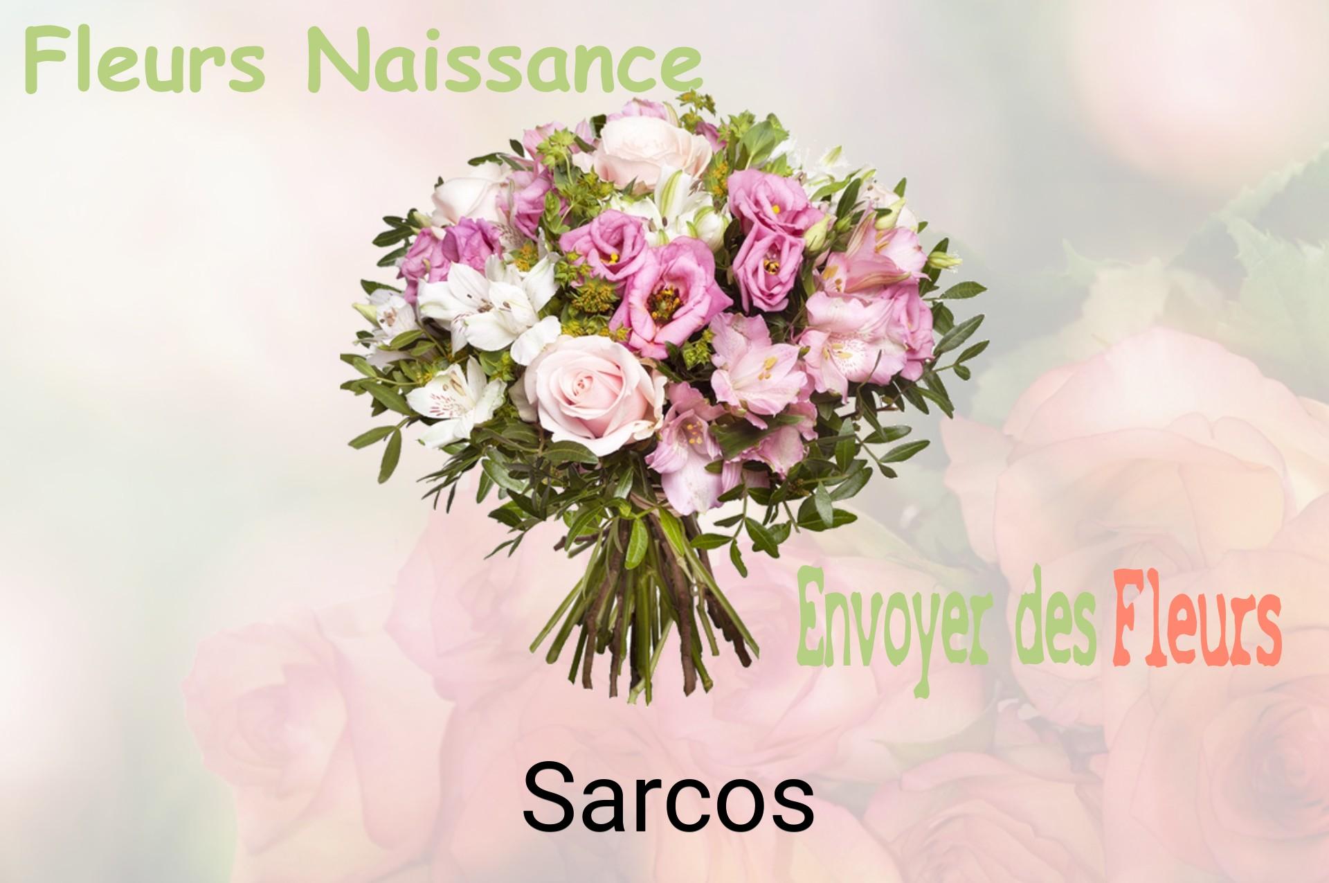Bouquet de fleurs de naissance livré à Sarcos